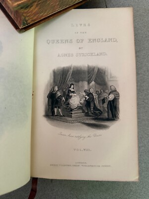 Lives of the Queens of England by Agnes Strickland 1854 Complete 8 Volume Set-image