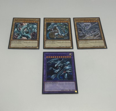 4x Blue Eyes White Dragon Yu-Gi-Oh TCG Card Lot Ultimate & Different Arts SDWD-image
