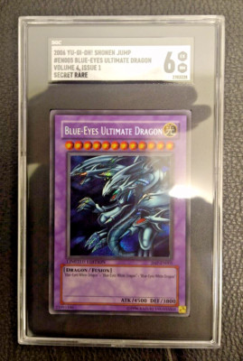 2006 Yu Gi Oh! Shonen Jump #EN005 Blue-Eyes Ultimate Dragon SGC 6 EX NM-image