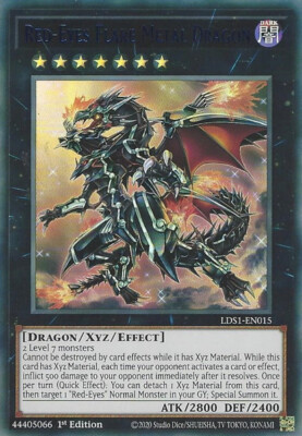 Red-Eyes Flare Metal Dragon (Blue) - LDS1-EN015 - Ultra Rare - 1st Edition x1 - -image