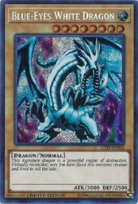 BLUE-EYES WHITE DRAGON * SECRET RARE HOLOGRAPHIC FOIL MINT CONDITION YUGIOH!-image