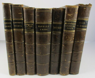 The Sporting Novels Robert Smith Surtees 7-Volume Leather Book Set Jorrocks 1800-image