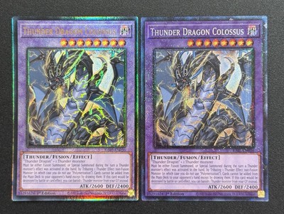 2024 YUGIOH RA03 1ST ED COLLECTORS & ULTIMATE RARE THUNDER DRAGON COLOSSUS NM-image