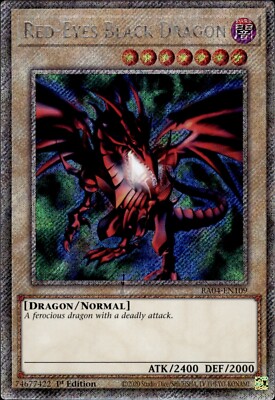 Red-Eyes Black Dragon 1 - Platinum Secret Rare 1st Ed. RA04-EN109 - NM - YuGiOh-image