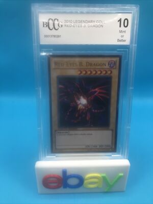 YuGiOh! BCCG 10 MINT Red-Eyes B. Dragon LC01-EN006 Legendary Coll Ultra Rare-image