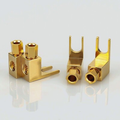 Banana to Spade Adapter Spade Fork Binding Post For Mcintosh Fisher Eico Adapter-image