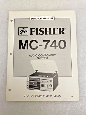 Vintage Original Fisher MC-740 Audio Component System Service Manual Repair-image