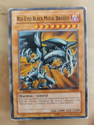 YuGiOh! Red Eyes Black Metal Dragon - 1st Edition Card-image