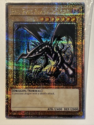 * RED-EYES BLACK DRAGON * QUARTER CENTURY SECRET RARE OG ART TN23 YUGIOH (3)-image