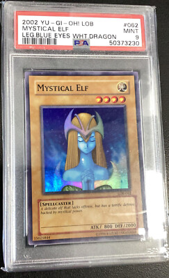 2002 Yu-gi-oh! Lob-legend Of Blue Eyes White Dragon 062 Mystical Elf PSA 9-image