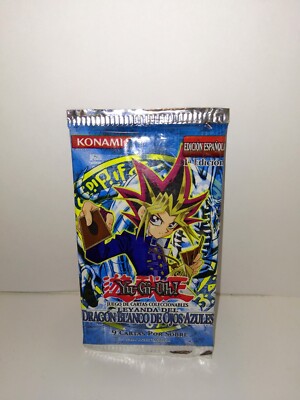 Yugioh Legend of­ Blue Eyes White Dragon 1st Edition Booster Pack Spanish -image