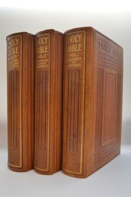 Holy Bible 3 Vol. Set Full Leather HC-image