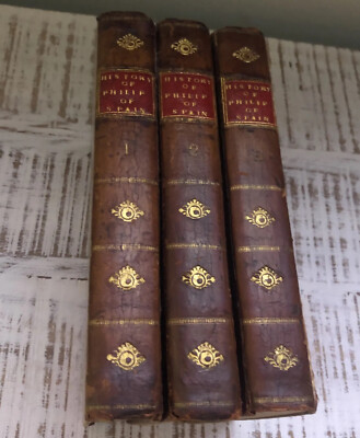 History of the Reign of Philip the II King of Spain by Watson 1779 Complete Set-image