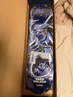 Bear walker x Yu-Gi-Oh Blue Eyes White Dragon Skateboard Deck Limited 326/500-image