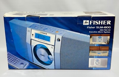 Fisher SLIM-1800 AM/FM CD Stereo System Undercabinet/Desktop/Wall Mount NIB-image