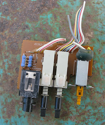 Fisher CA-860 Amplifier Amp Repair Part - Switch & Phone Jack PCB 42262-263400-image