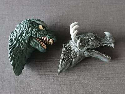 Ichibankuji Godzilla 70th Monster Head Magnet Anguirus 2pcs Used No Box-image