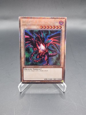 Red Eyes Black Dragon Platinum Secret Rare 1st Edition RA04-EN109 Alr Art Yugioh-image