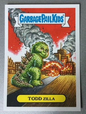 Garbage Pail Kids Oh The Horror Sticker Todd Zilla 14a Retro Sci-Fi Godzilla-image