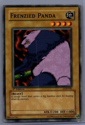 2002 Yu-Gi-Oh! Legend of Blue Eyes White Dragon 1st Edition Frenzied Panda 16f0-image