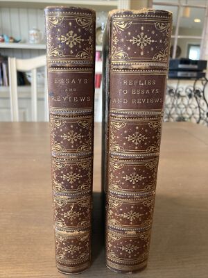 Stikeman Bindings - “Essays and Reviews” 2 Vol Leather Set, 1861/62, Oxford-image