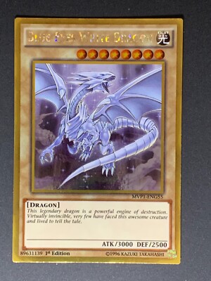 Yugioh Blue-Eyes White Dragon MVP1-ENG55 Gold Rare 1st Edition-image