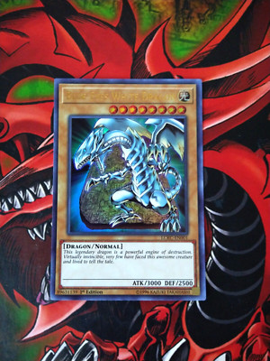 Blue-Eyes White Dragon - LCKC-EN001 - Ultra Rare - 1st Edition Yugioh LP-image