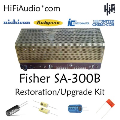 Fisher SA300B amp amplifier restoration recap repair service rebuild kit-image