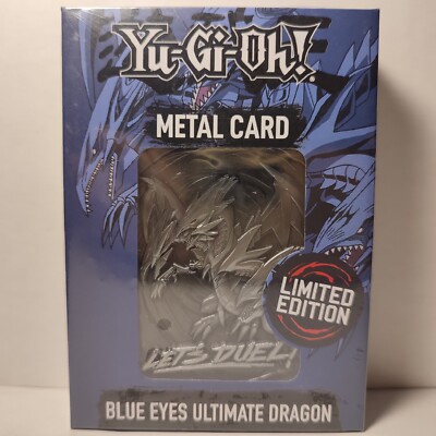 Yugioh Blue Eyes Ultimate Dragon Metal Card Ingot Official Konami Collectible-image