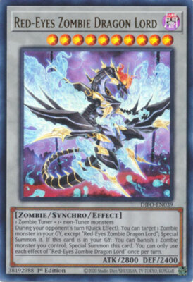 Yugioh! Red-Eyes Zombie Dragon Lord - DIFO-EN039 - Ultra Rare - 1st Edition Near-image