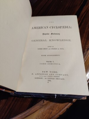 The American Cyclopaedia (Appleton) Vol I-XVI + Index Complete Set Antique 1881-image