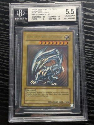 2002 Yu-Gi-Oh! Blue-Eyes White Dragon SDK-001 Unlimited Ultra Rare BGS 5.5-image