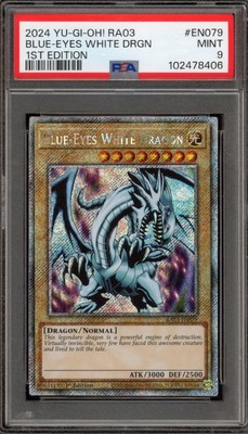 2024 Yu-Gi-Oh! RA03 1st Edition #EN079 Blue Eyes White Dragon PSA 9 MINT-image