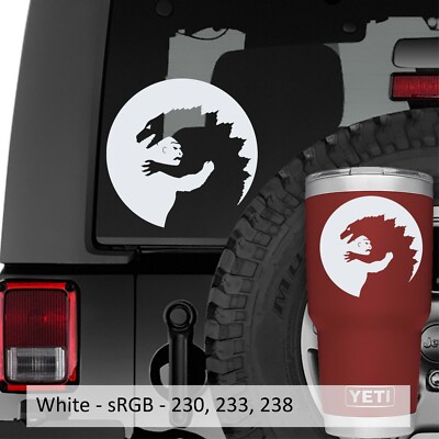 Godzilla vs King Kong Yin Yang Symbol Vinyl Decal-image