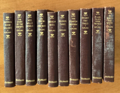 1930s Set Of 10 Rudyard Kipling Novels-image
