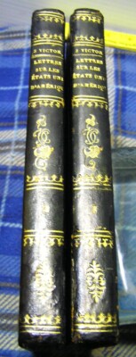 LETTERS ON USA 1832 Et 1833/*1835/*RARE FIRST & ONLY EDITION/2 FINE LEATHER VOLS-image