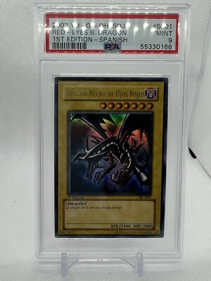 Red-Eyes B. Dragon 1st Ed BIJ-S001 SDJ-001 Spanish Yugioh PSA 9 - MINT US SELLER-image