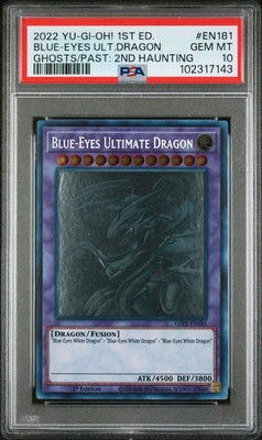 Blue-Eyes Ultimate Dragon *PSA GM 10* GFP2-EN181 * Ghost Rare * 2022 * Yugioh-image