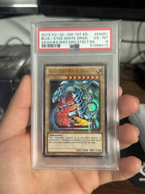 2013 Yugioh SDBE-EN001 Blue Eyes White Dragon Ultra Rare Holo 1st Edition PSA 6-image