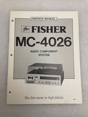 Vintage Original Fisher MC-4026 Audio Component System Service Manual Repair-image