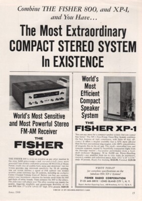 Fisher - Stereo System - Original Magazine Ad - 1960-image