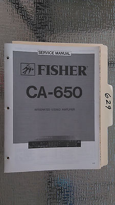 Fisher ca-650 service manual original factory repair book stereo amp amplifier-image