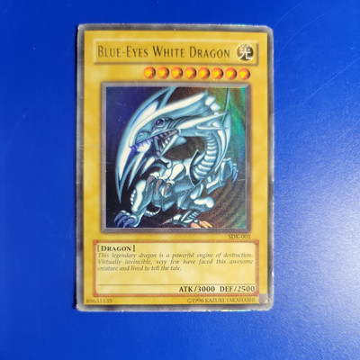 Yugioh - Blue-Eyes White Dragon - SDK-001 - Secret Rare - Excellent - English-image