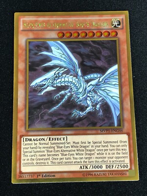 YUGIOH BLUE-EYES ALTERNATIVE WHITE DRAGON MVP1-ENG46 1ST GOLD-image