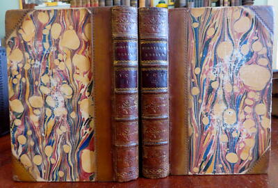 John Foster Collected Essays History Biography 1858 leather 2 vol. set-image