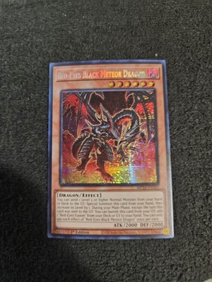 MP24-EN107 Red-Eyes Black Meteor Dragon Prismatic Secret Rare 1st Ed YuGiOh-image