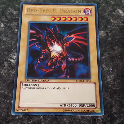 Red-Eyes B. Dragon LC01-EN006 Ultra Rare Foil Holo Yu-Gi-Oh! Yugioh Nice! Black-image