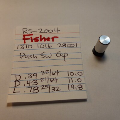 📈 FISHER 💥 1310 1016 28001 PUSH SWITCH CAP KNOB 💥RS-2004 STEREO RECEIVER-image