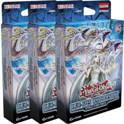 Yugioh x 3 Blue-Eyes White Destiny Structure Deck Brand New Sealed English Lot-image