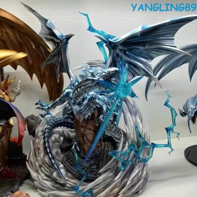 YU-GI-OH! Blue-Eyes White Dragon PVC Statue Anime Monster Model Collectible 38cm-image